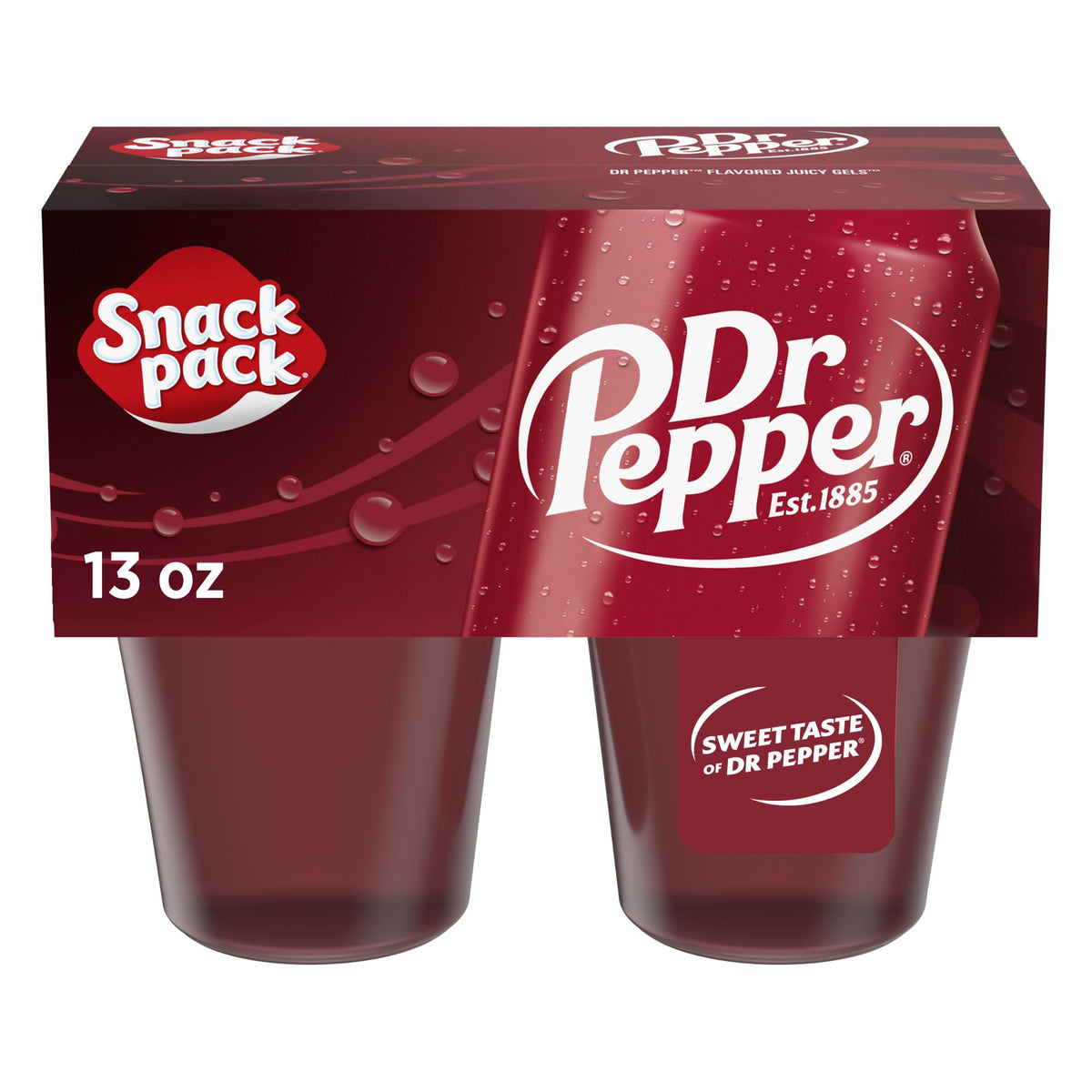 Snack Pack front packaging showing DR PEPPER gel cups and quantity benefit