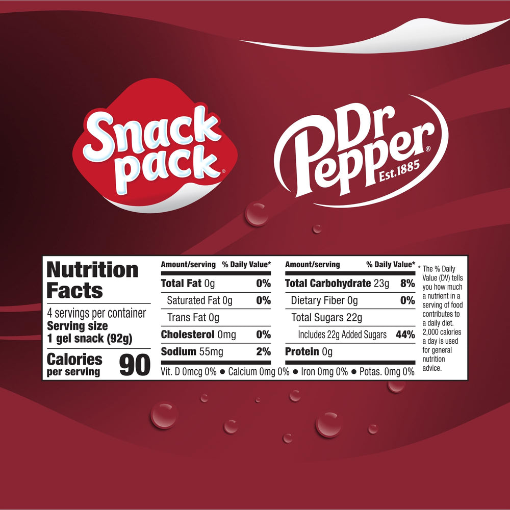 Served Snack Pack DR PEPPER gel in a bowl as dessert showing snack versatility benefit