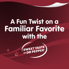 Close-up texture of DR PEPPER gel cup by Snack Pack highlighting jiggly texture benefit