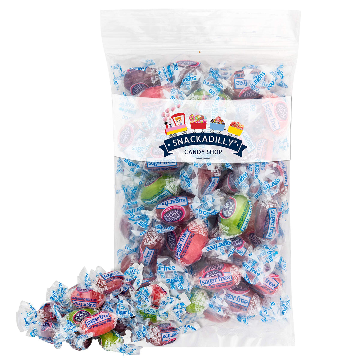 Snackadilly front packaging showing 7.5 oz bag and fruit graphics for easy identification