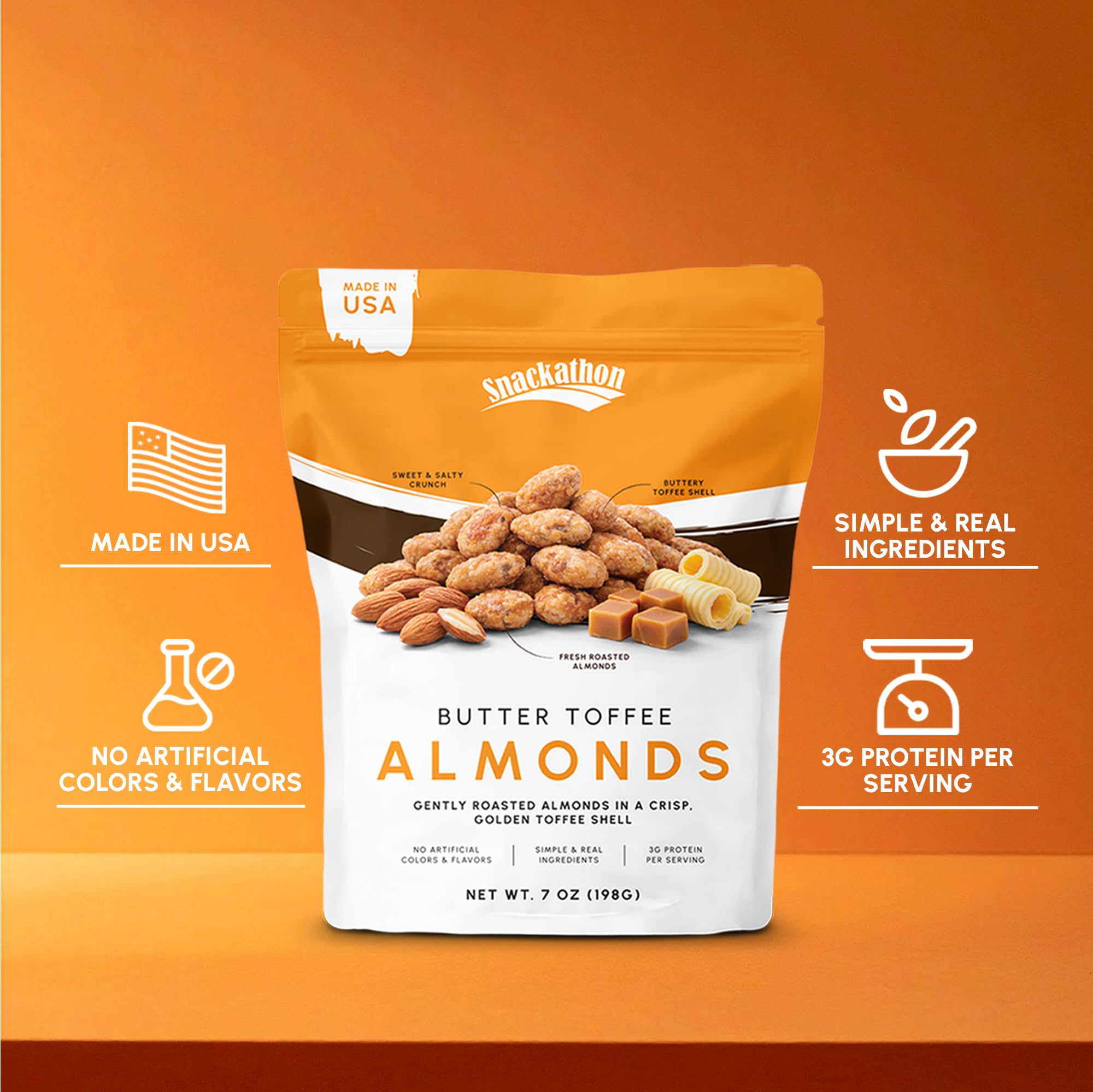 Snackathon almonds in a bowl ready to serve, offering shareable snacking