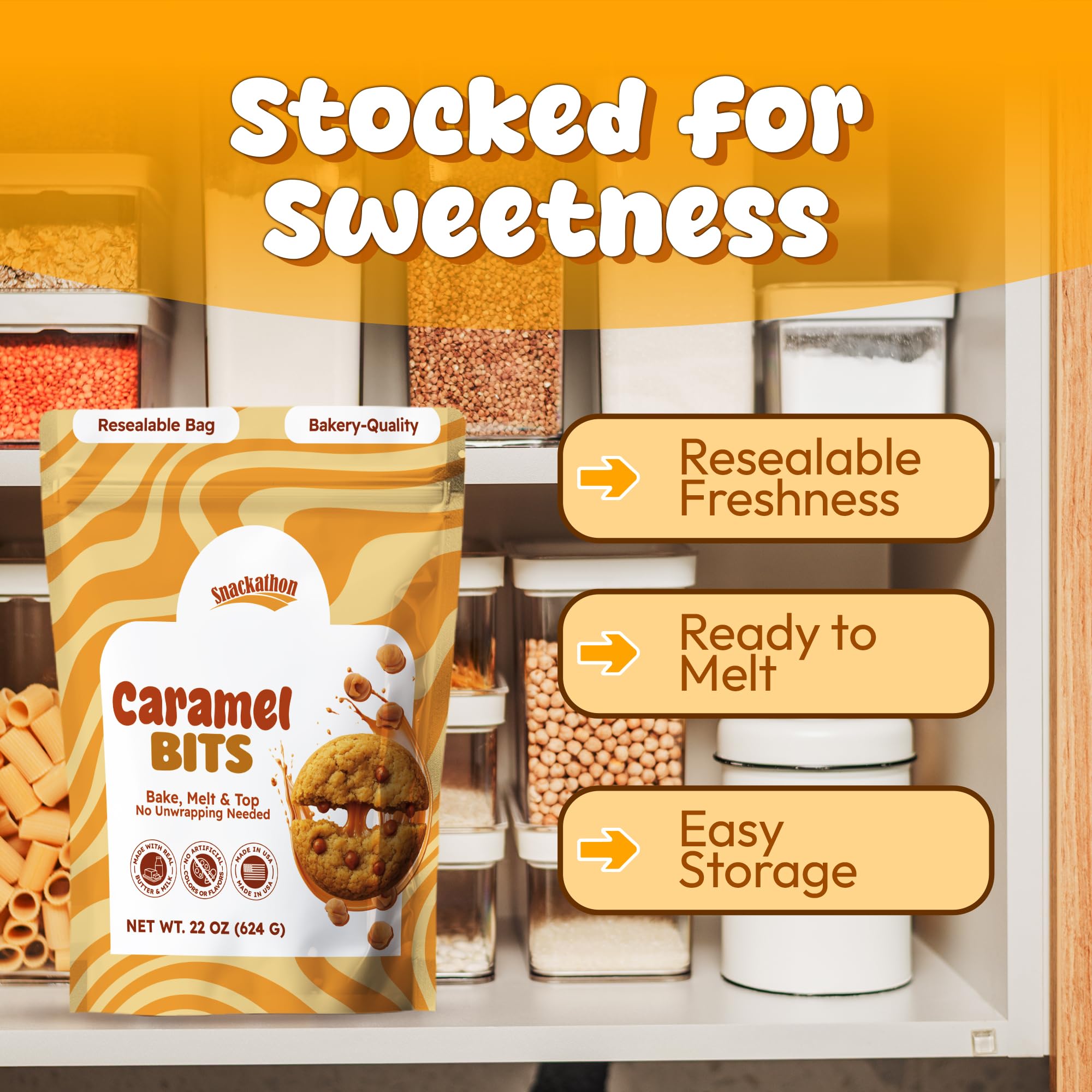 Snackathon pouch zipper and label highlighting resealable freshness