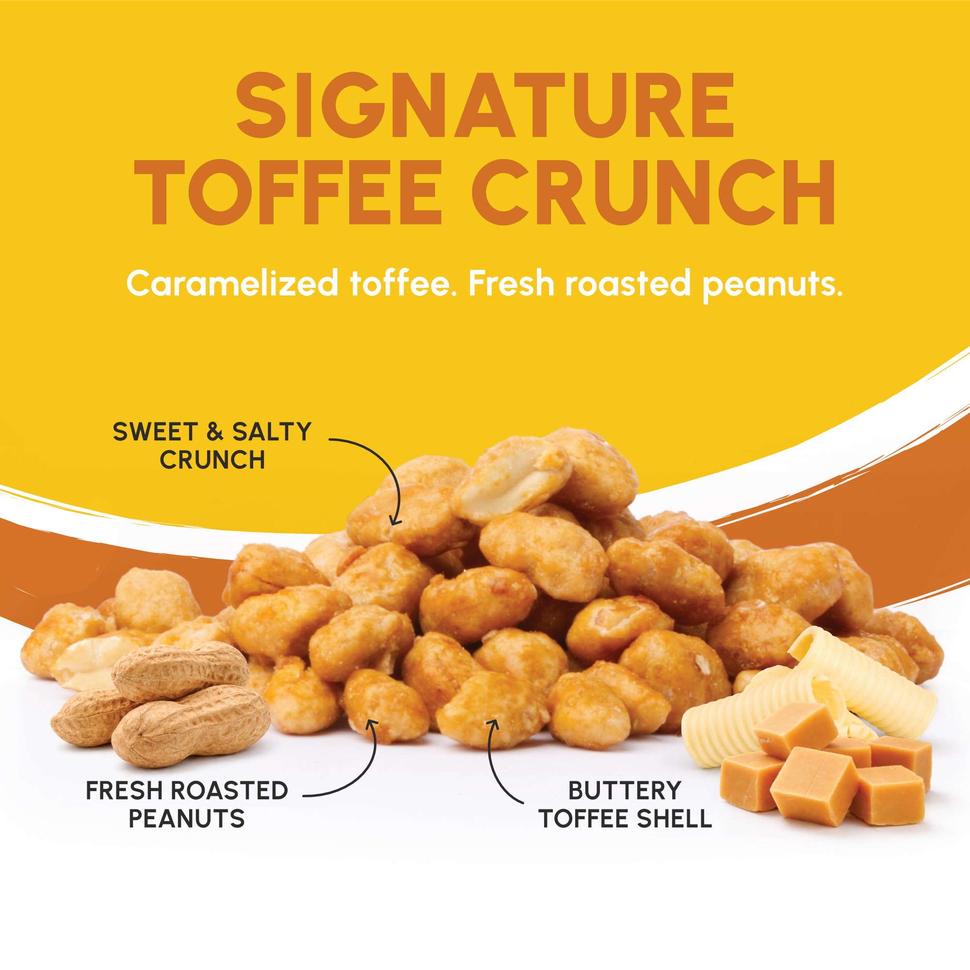 Snackathon coconut toffee peanuts close-up showing tropical twist and sweet contrast