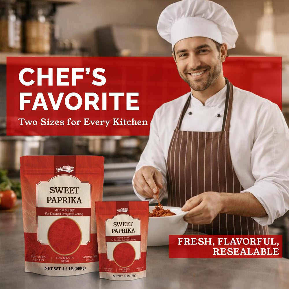 Snackathon spice scoop with paprika for accurate portioning and convenience
