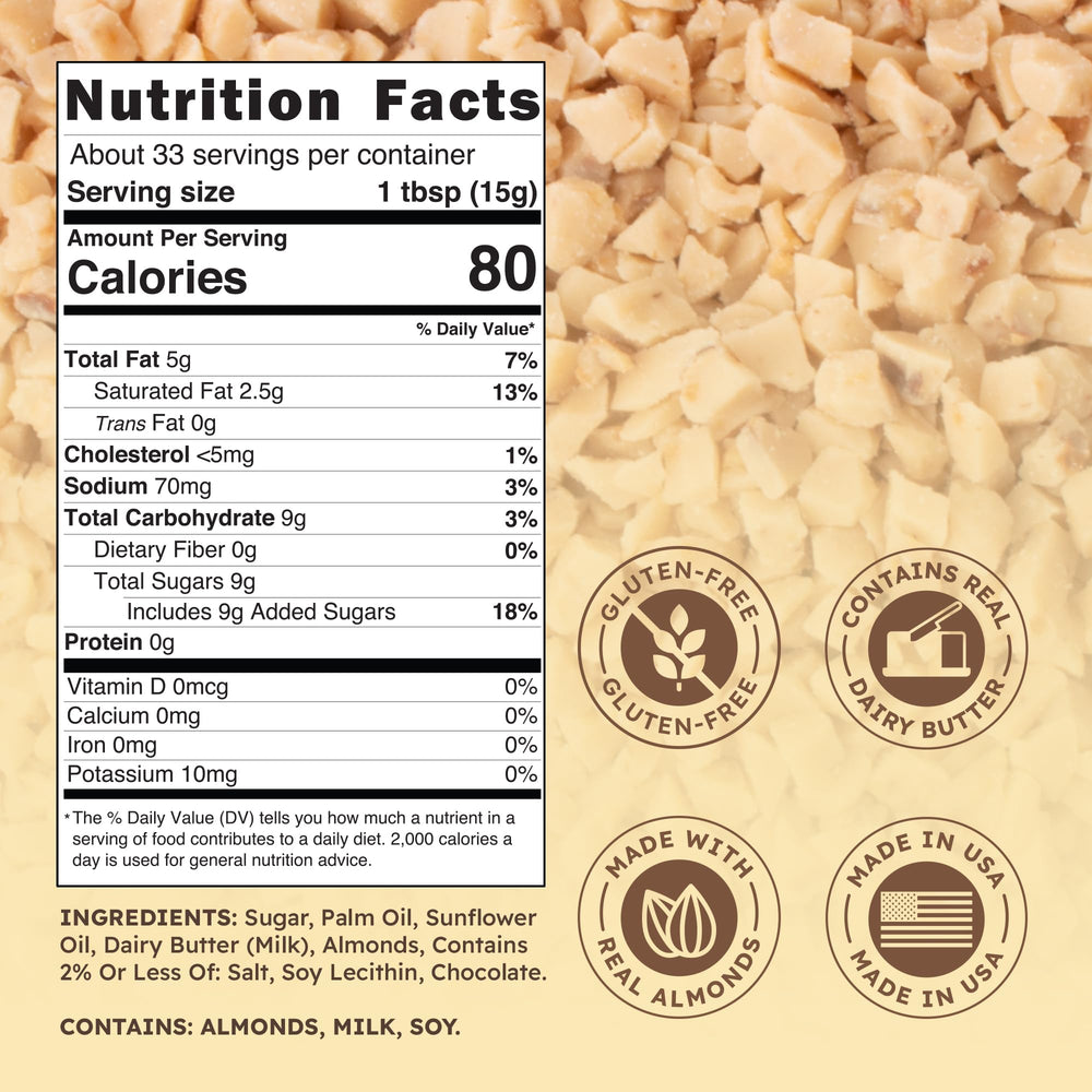 Snackathon scale size comparison pouch beside measuring cup illustrating 1.1 lb bulk quantity