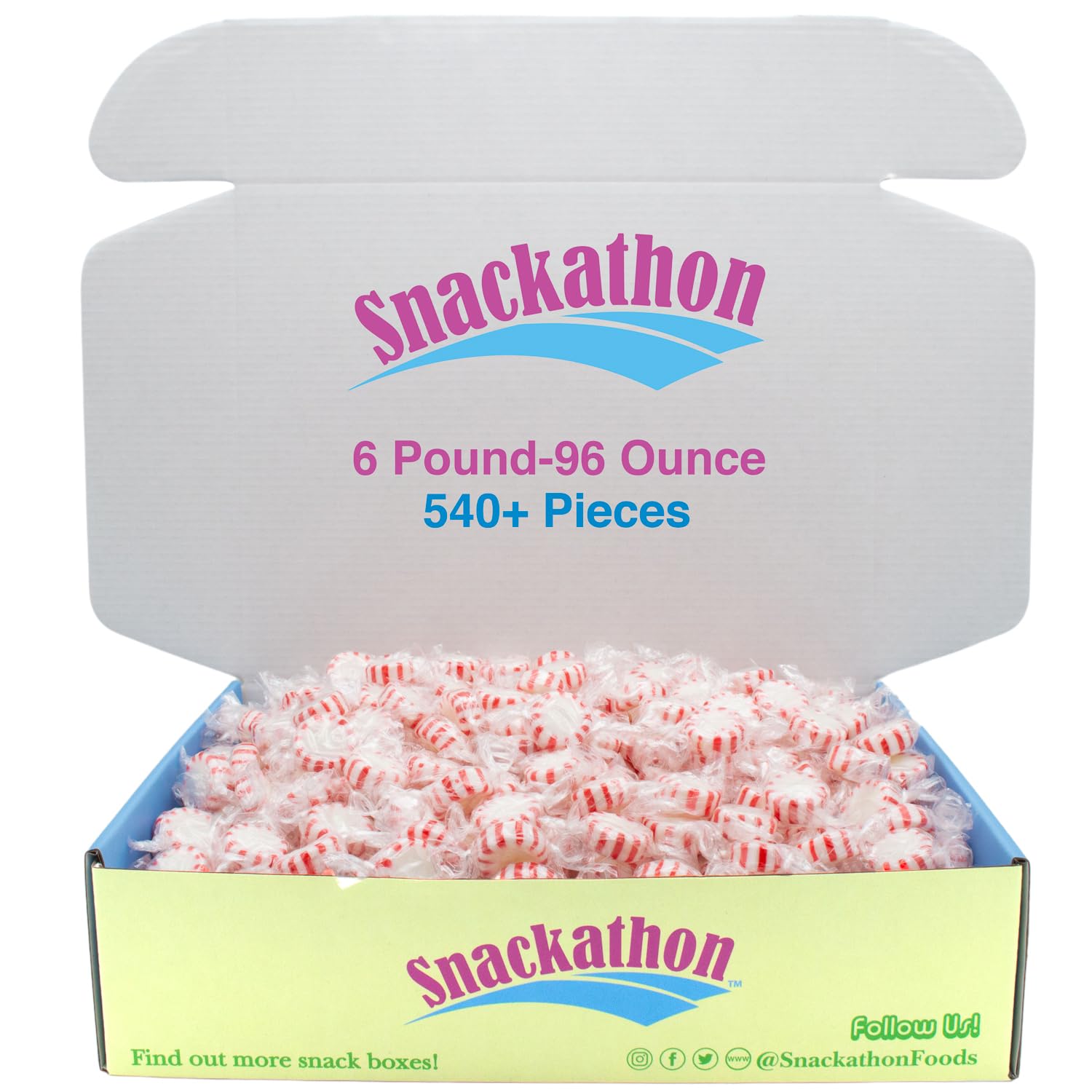 Snackathon Starlight single wrapped peppermint close-up highlighting texture