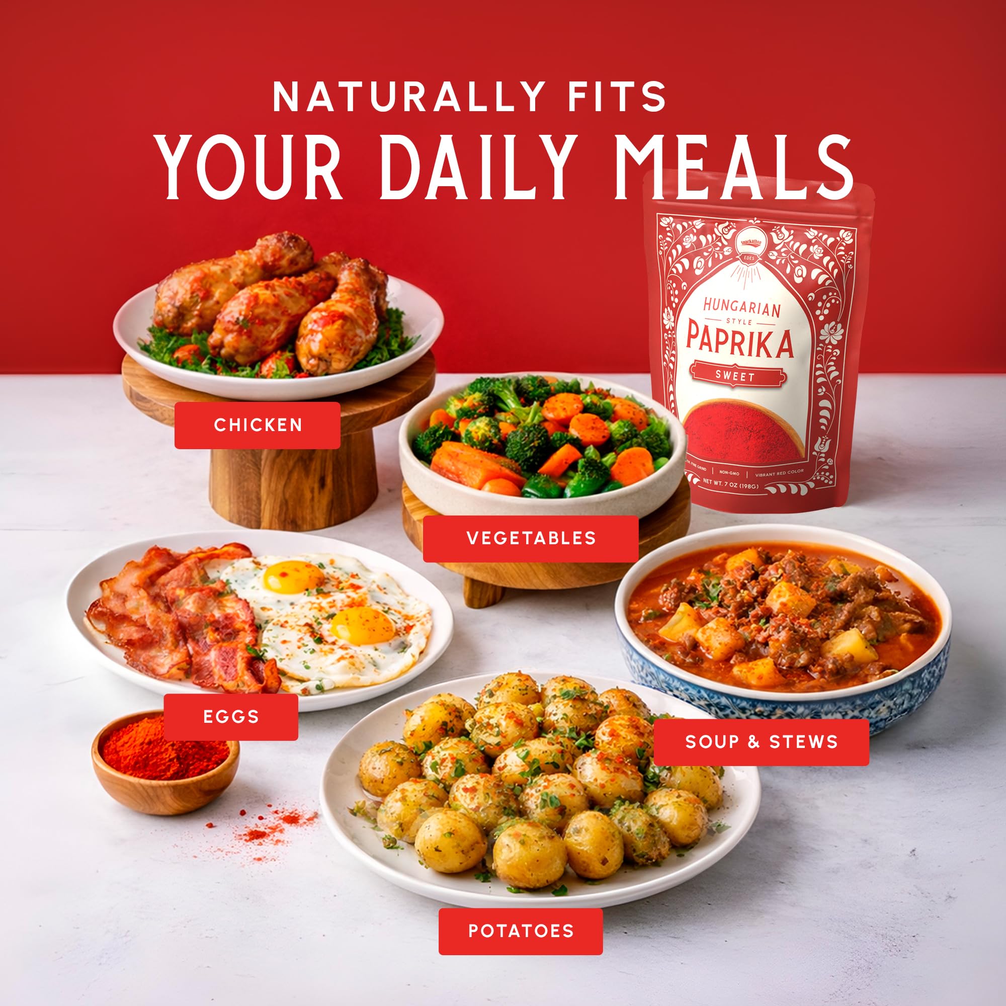 Snackathon paprika added to a simmering stew to enrich color and subtle flavor