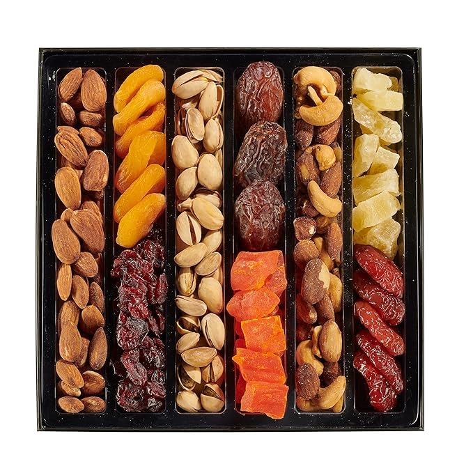 Snackberry Medjool dates and papaya chunks close-up showing chewy sweetness