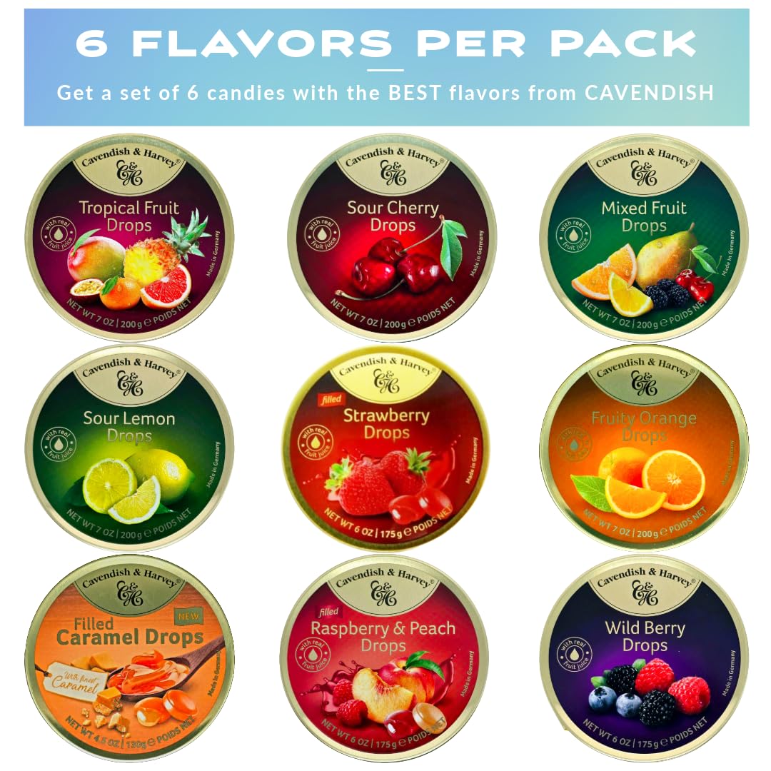 SnackWave Cavendish & Harvey open tin with mixed drops ready to share and enjoy
