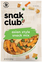 Snak Club front packaging showing resealable bag and savory benefit