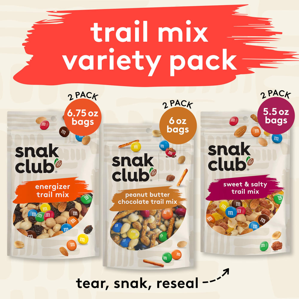 Snak Club Energizer close-up of mix highlighting nuts and chocolate for energy
