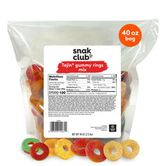 Snak Club front packaging showing 40 oz bulk bag and bold branding, easy sharing