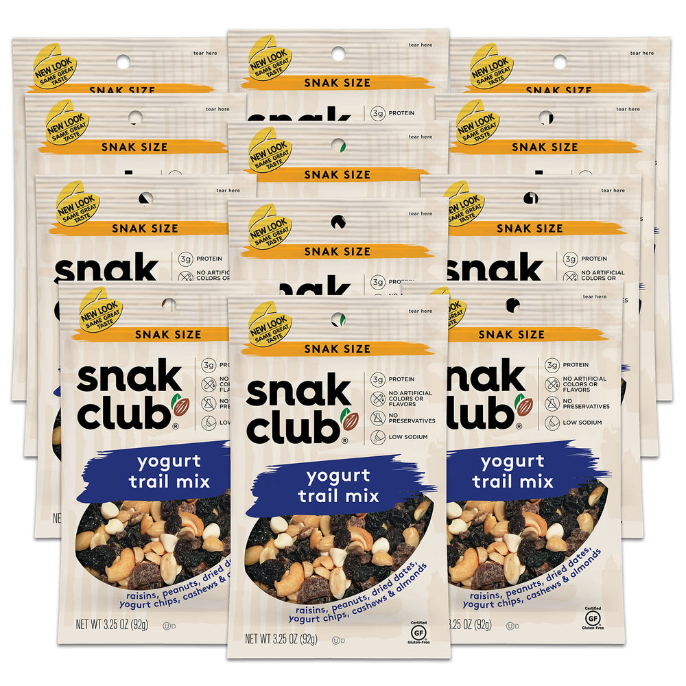 Snak Club front packaging showing resealable bag and mix benefits