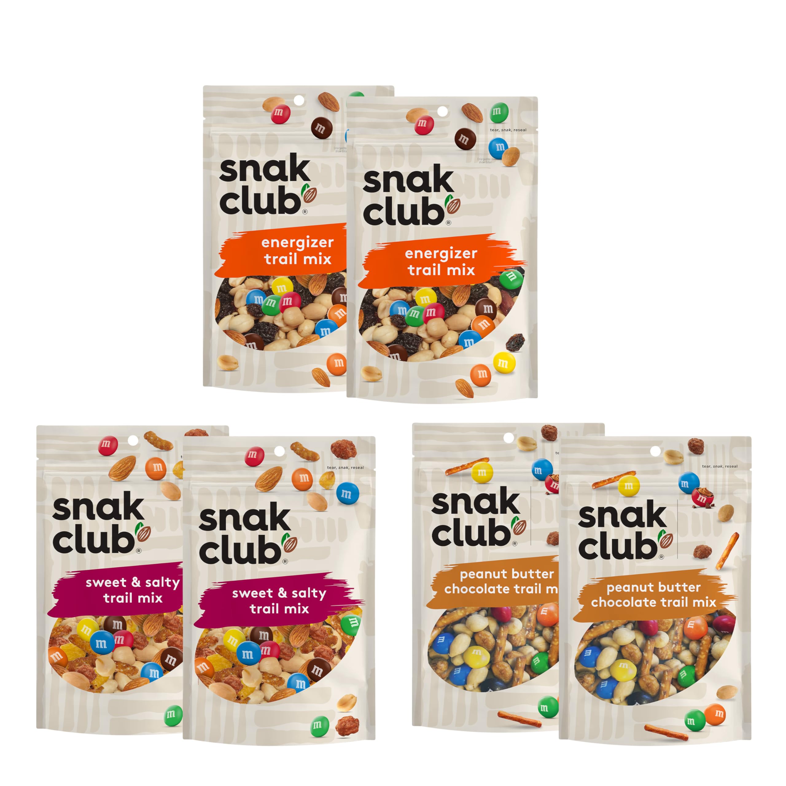 Snak Club front packaging showing variety pack and labels for quick selection benefit