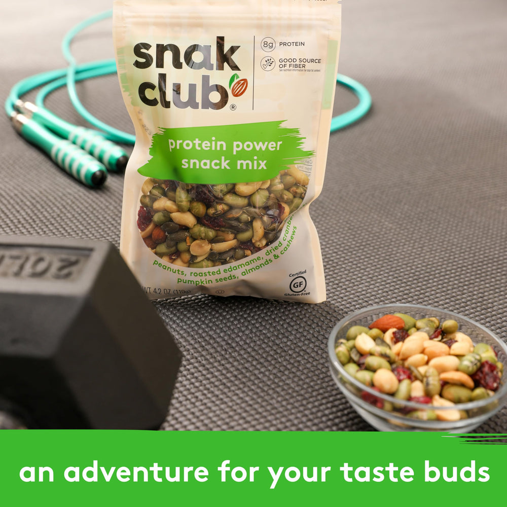 Snak Club almonds cashews pumpkin seeds texture and balanced nutrition