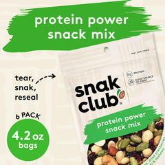 Snak Club open pouch with visible mix for grab-and-go convenience