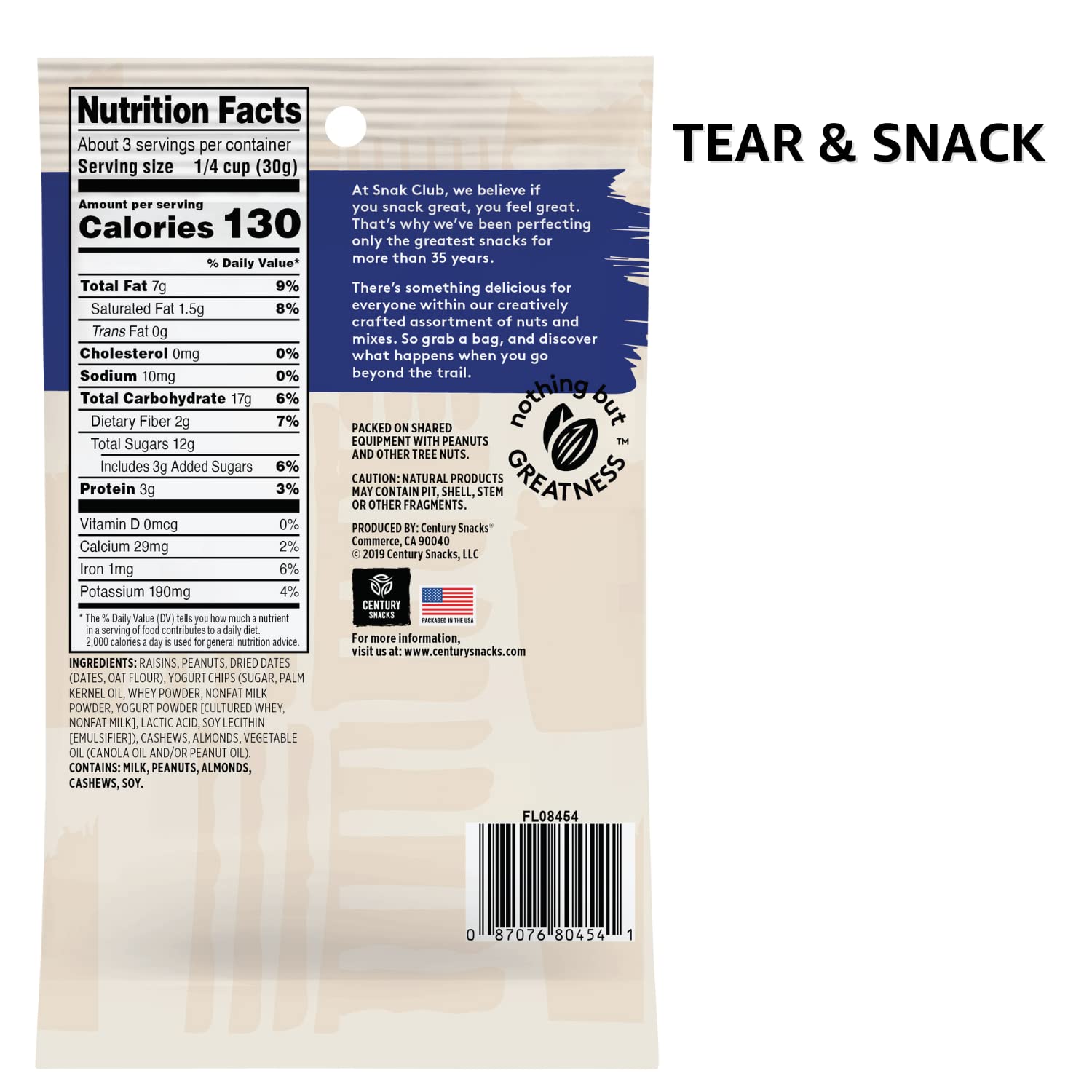 Snak Club zipper detail open to preserve freshness and portability