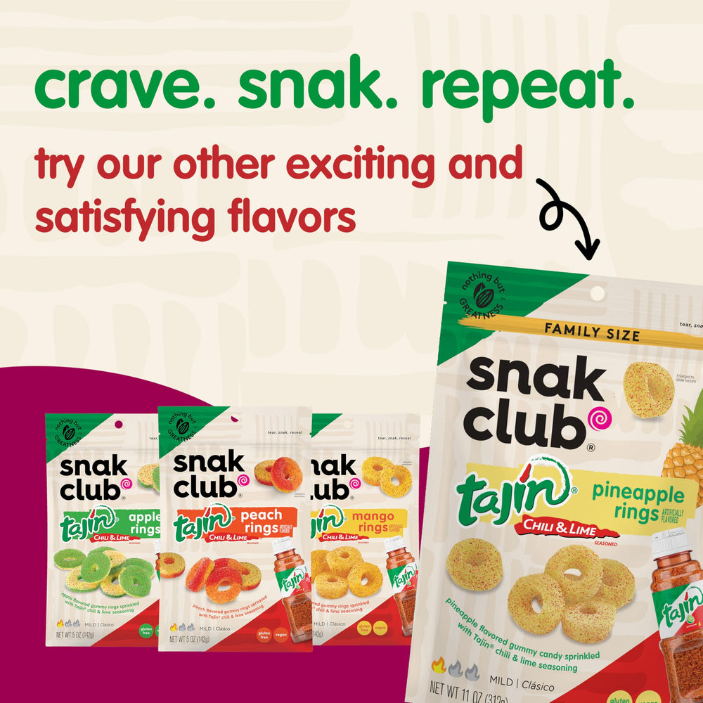Snak Club watermelon rings packed in a picnic setting benefit: portable sweet-and-spicy snack