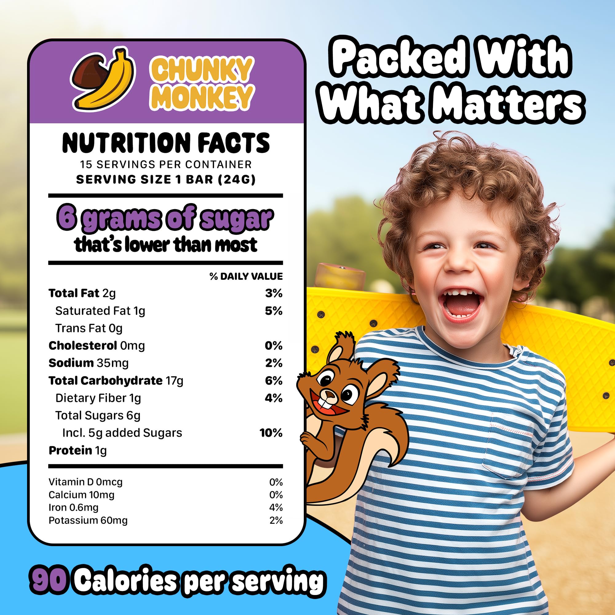 snakkidz ingredients label showing organic oats and non-GMO assurance