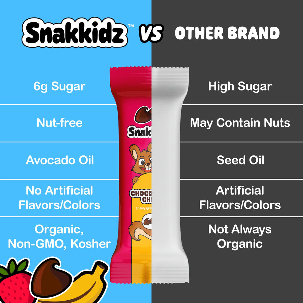 snakkidz variety of flavors laid out for family-friendly choice