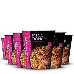 Snapdragon front packaging showing miso cup and branding for quick meal choice