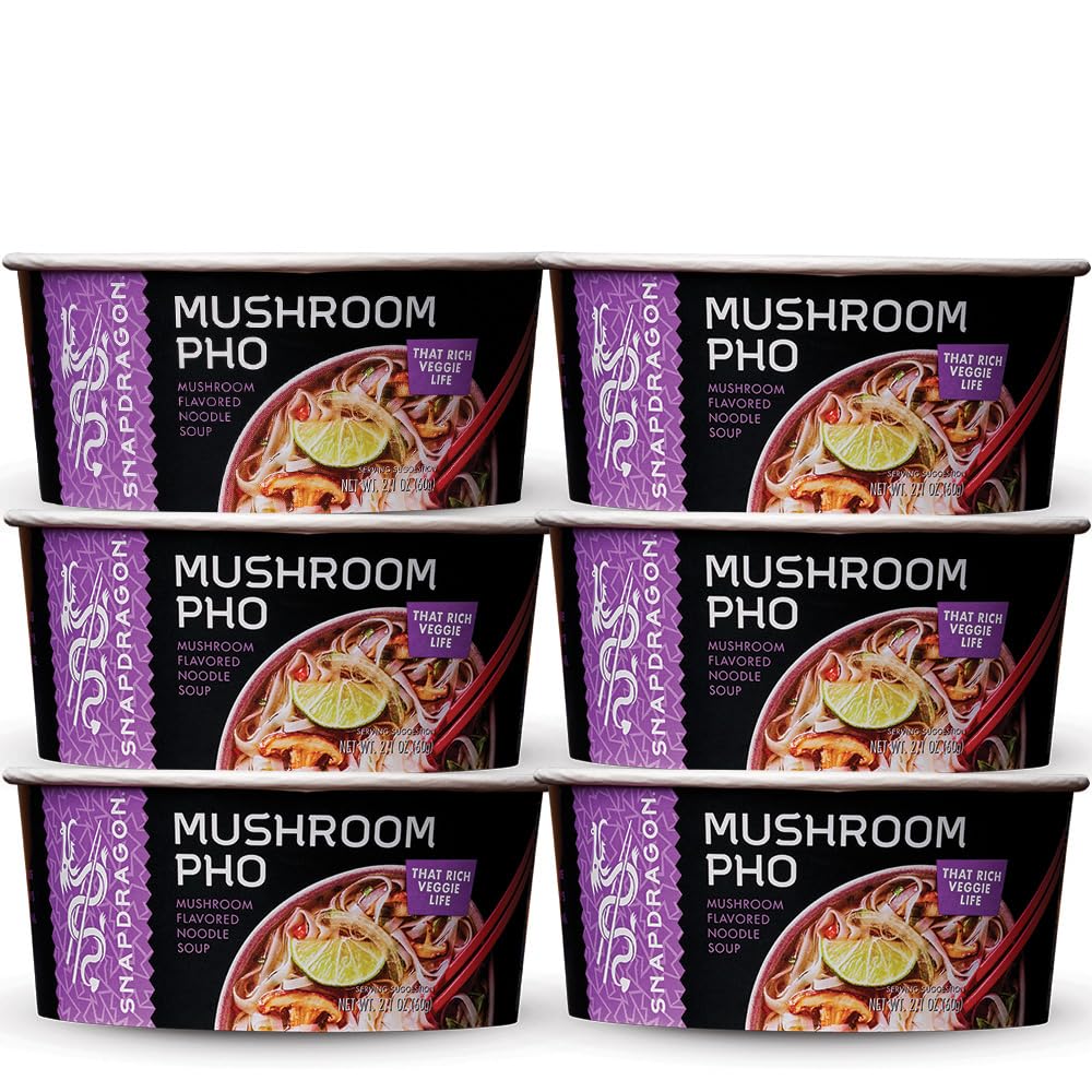 Snapdragon front packaging showing mushroom pho and convenience