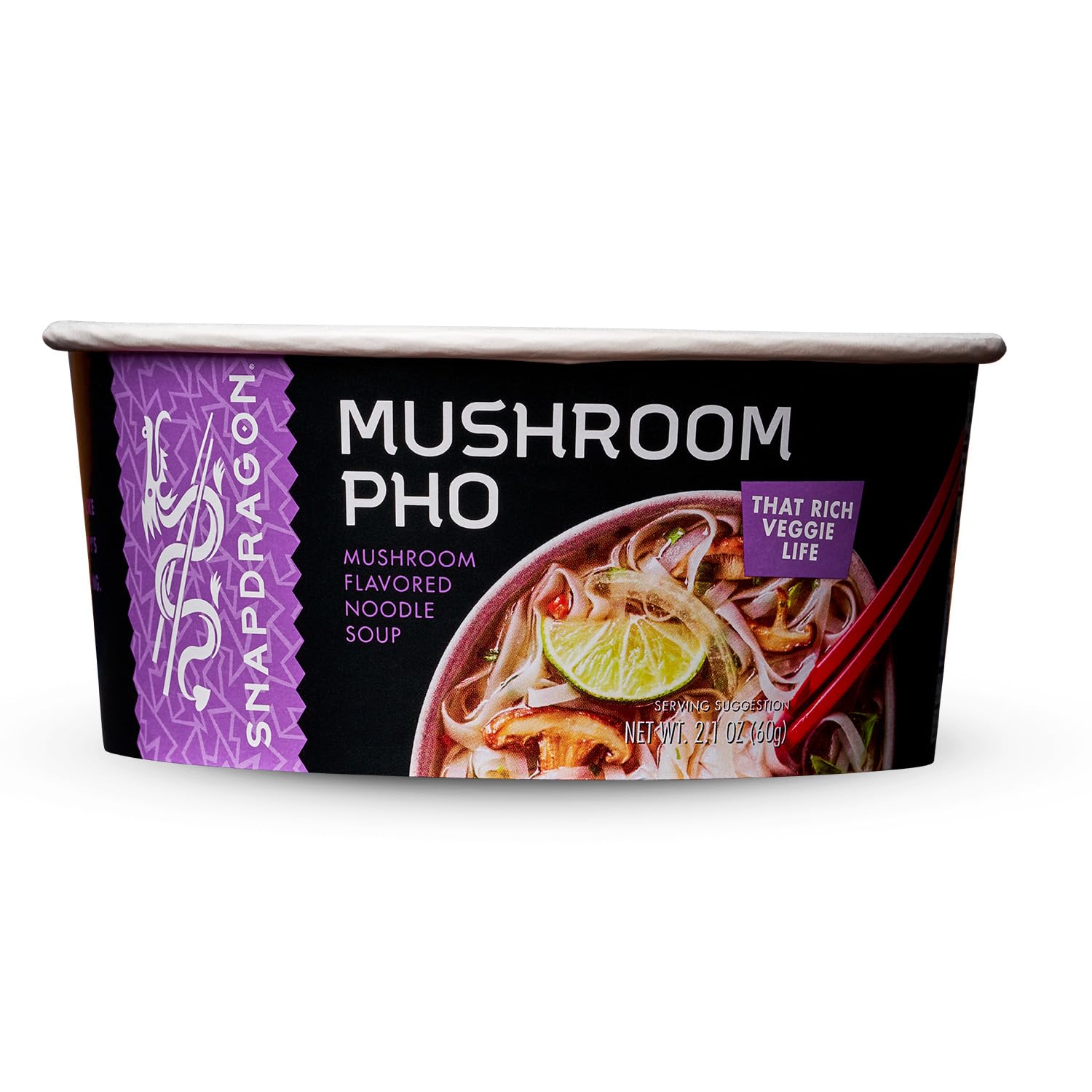 Snapdragon ingredient label showing gluten-free and no-MSG benefits