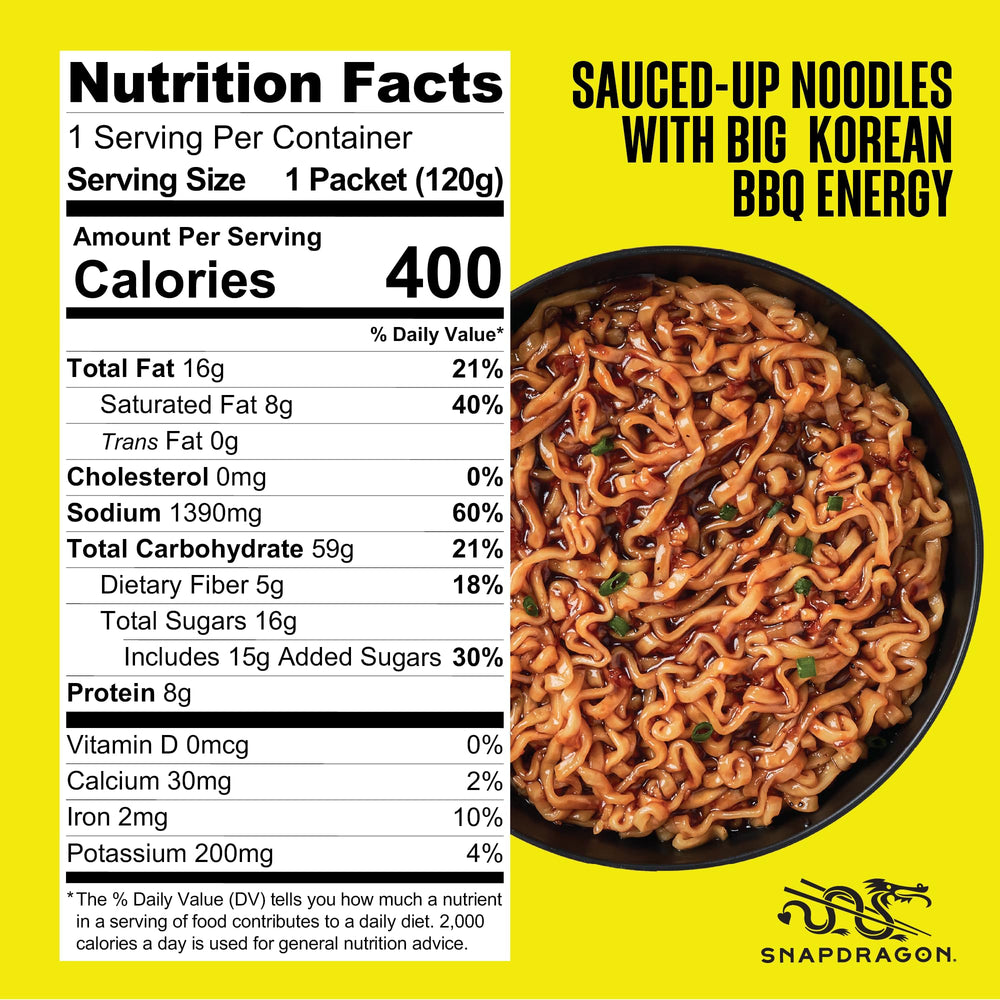 Snapdragon close-up noodle texture showing chewy wheat bite benefit