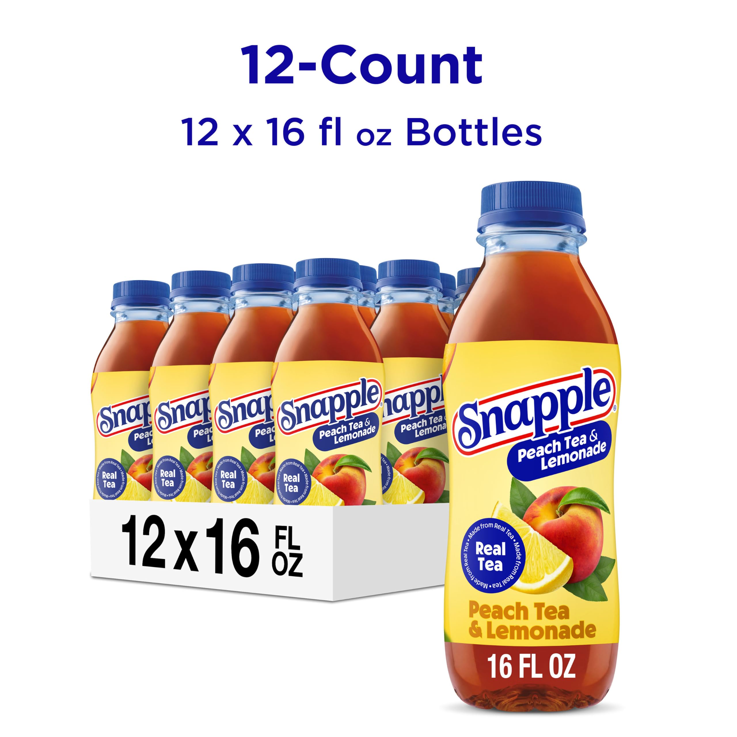 Close-up of Snapple label showing ingredient clarity and real juice claim
