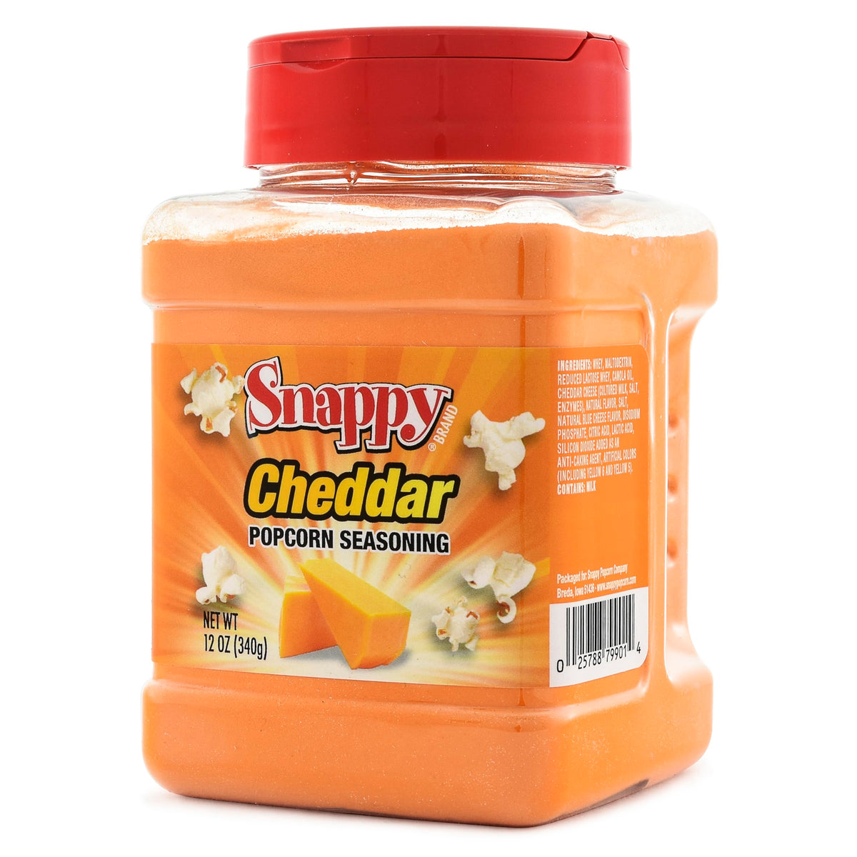 SNAPPY front packaging showing bold cheddar flavor for quick pantry use