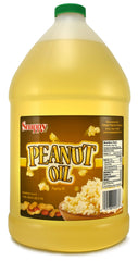 Snappy peanut oil front gallon bottle showing brand and size, convenient storage benefit