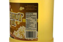 Snappy peanut oil pouring into fryer, demonstrating easy pour and ready-to-use advantage
