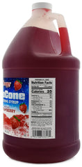 SNAPPY syrup pouring close-up showing rich strawberry color and smooth consistency