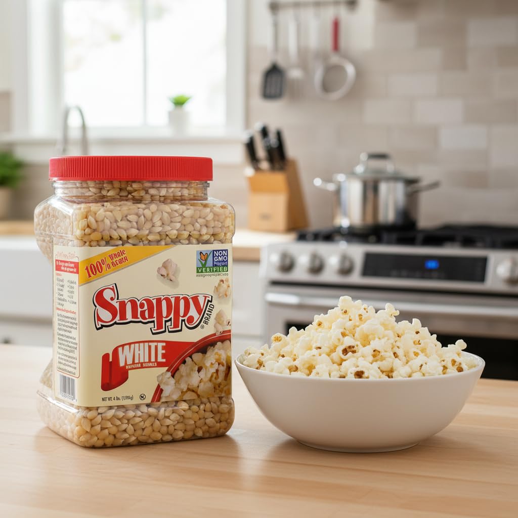 SNAPPY resealable lid and label detail emphasizing airtight freshness and reusable jar