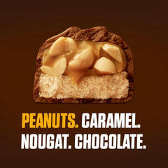 Snickers single bar close-up highlighting brand and convenience