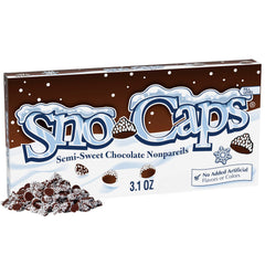 Sno-Caps front packaging showing bulk 15-pack and brand appeal