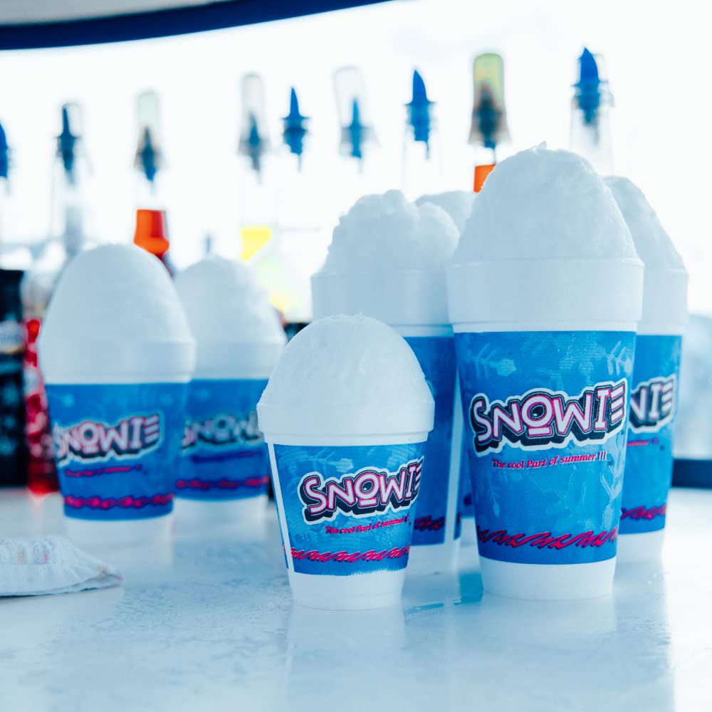 SNOWIE label close-up on watermelon concentrate highlighting mixing directions