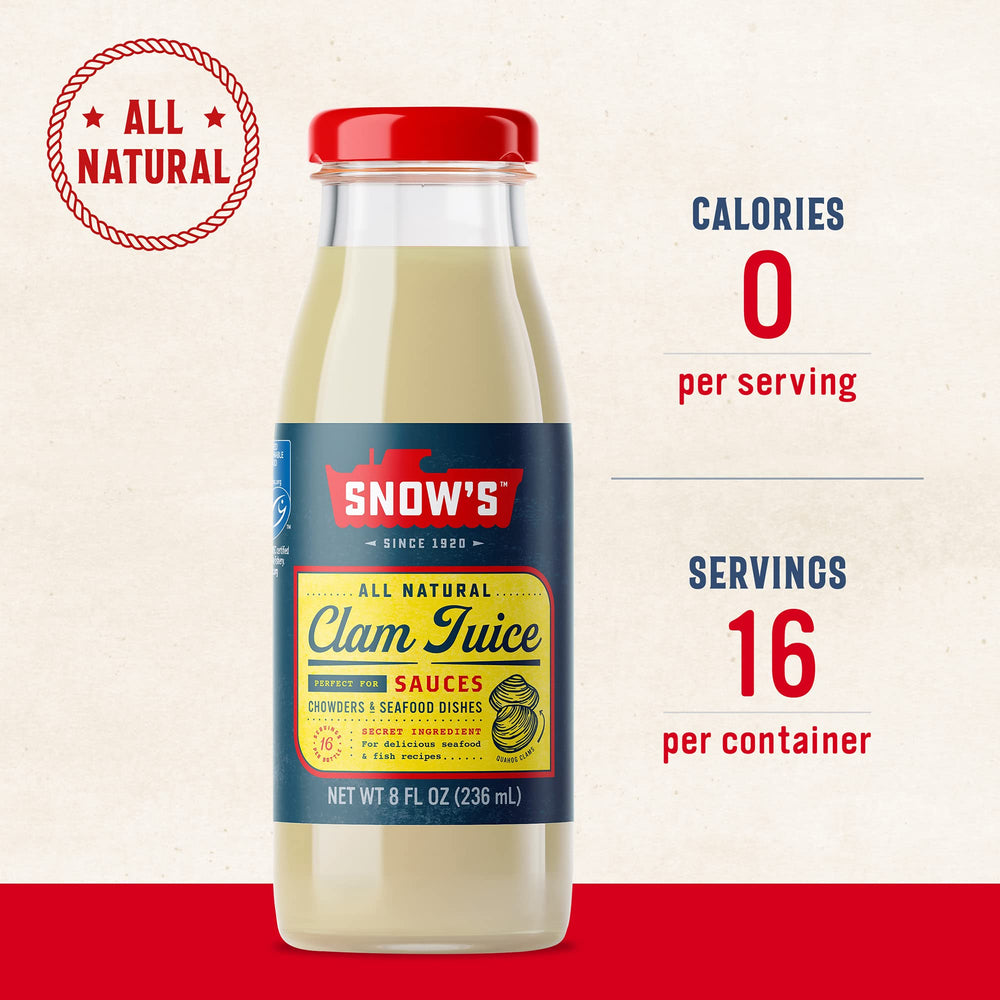 Snow's label close-up highlighting ingredients and sustainable sourcing benefits