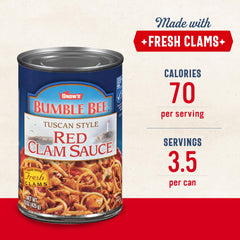 Snow's close-up of sauce texture highlighting chunky clams and spices benefit