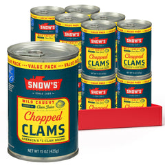 Snow's front can showing label and size for quick pantry identification and trust