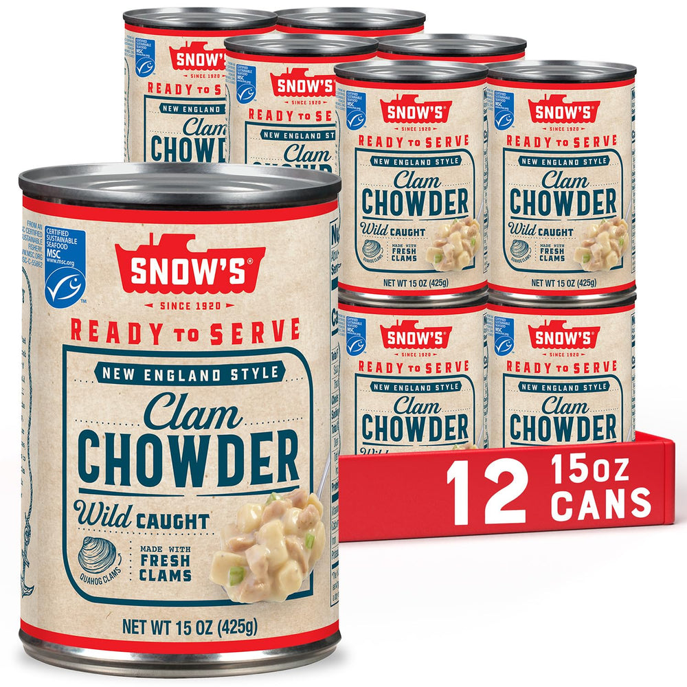Snow's front of can showing label and ready-to-serve convenience benefit