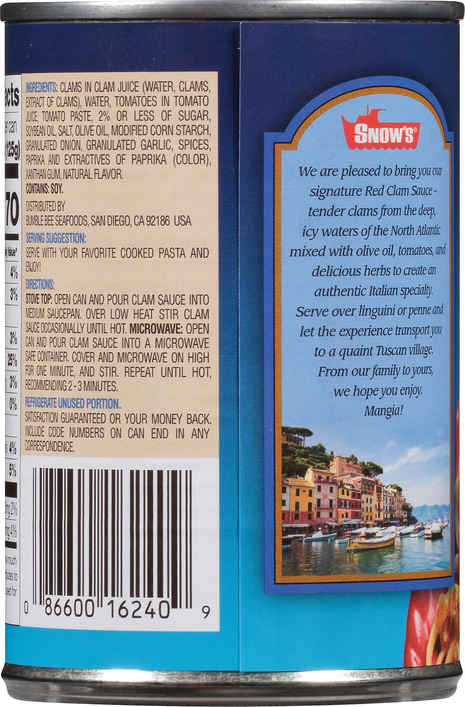 Snow's twelve-can stack showing pack size and pantry-ready convenience benefit