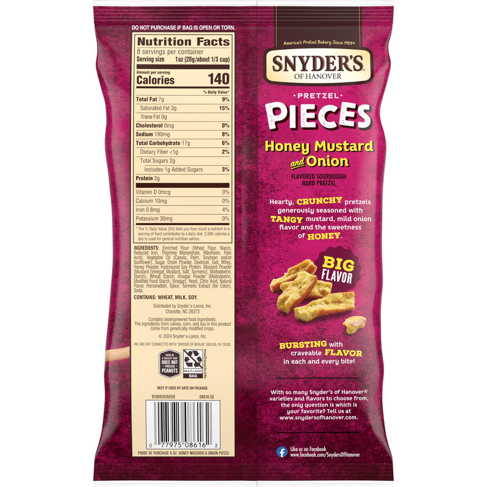Snyder's of Hanover bag and portion in lunchbox for convenient snack benefit