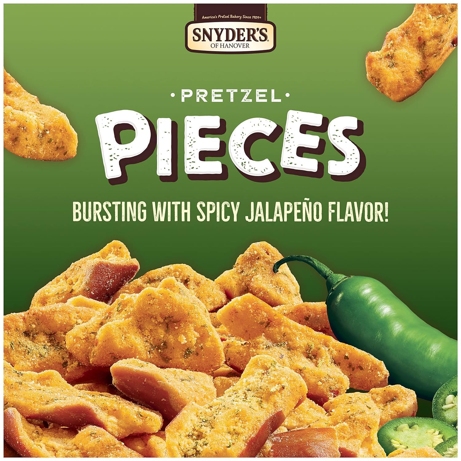SUPERDEALS Snyder's jalapeño texture close-up highlighting seasoned crunch