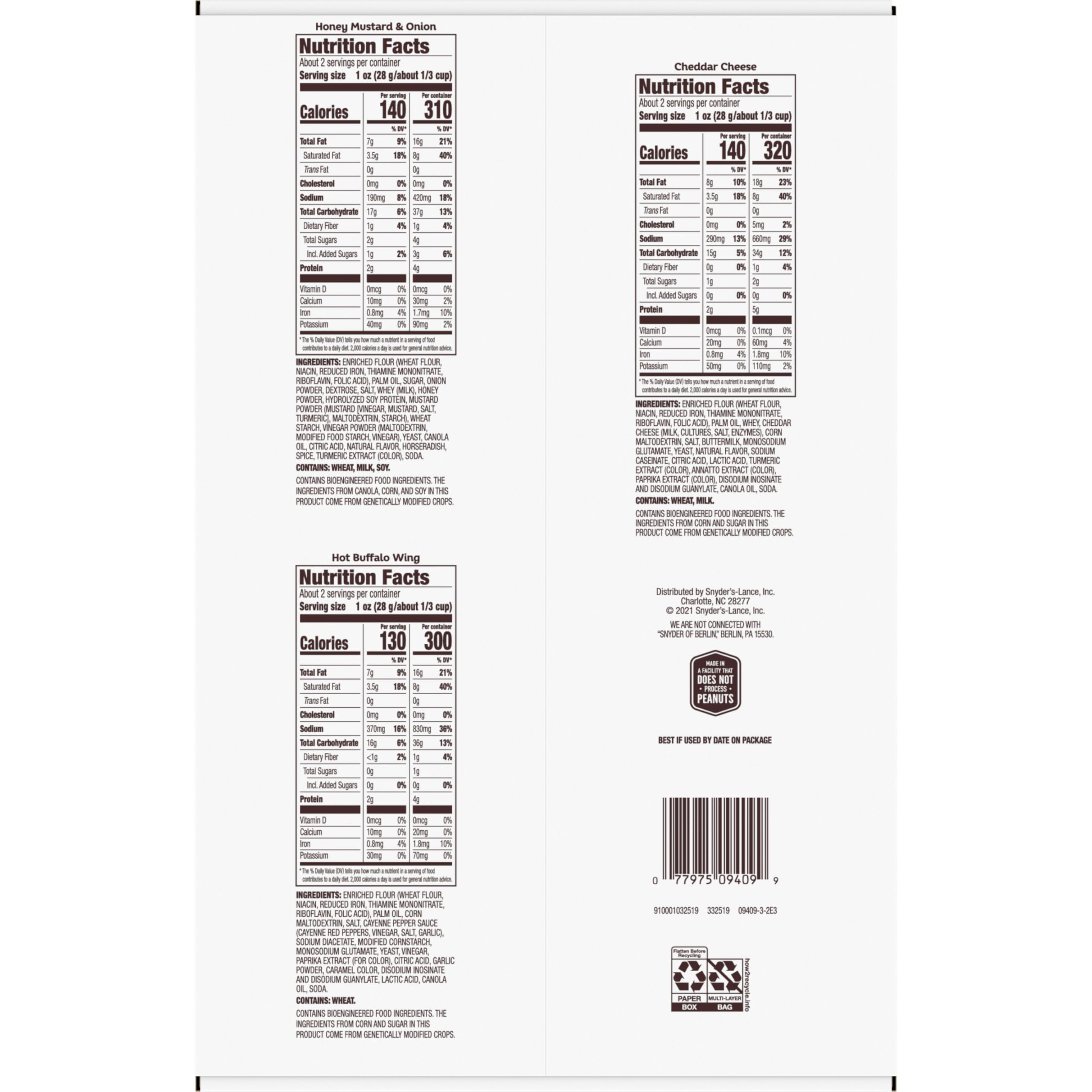 Snyder's of Hanover open snack bag poured into bowl for convenient sharing and portion control