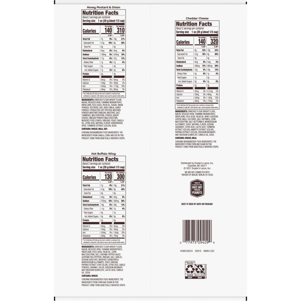 Snyder's of Hanover open snack bag poured into bowl for convenient sharing and portion control