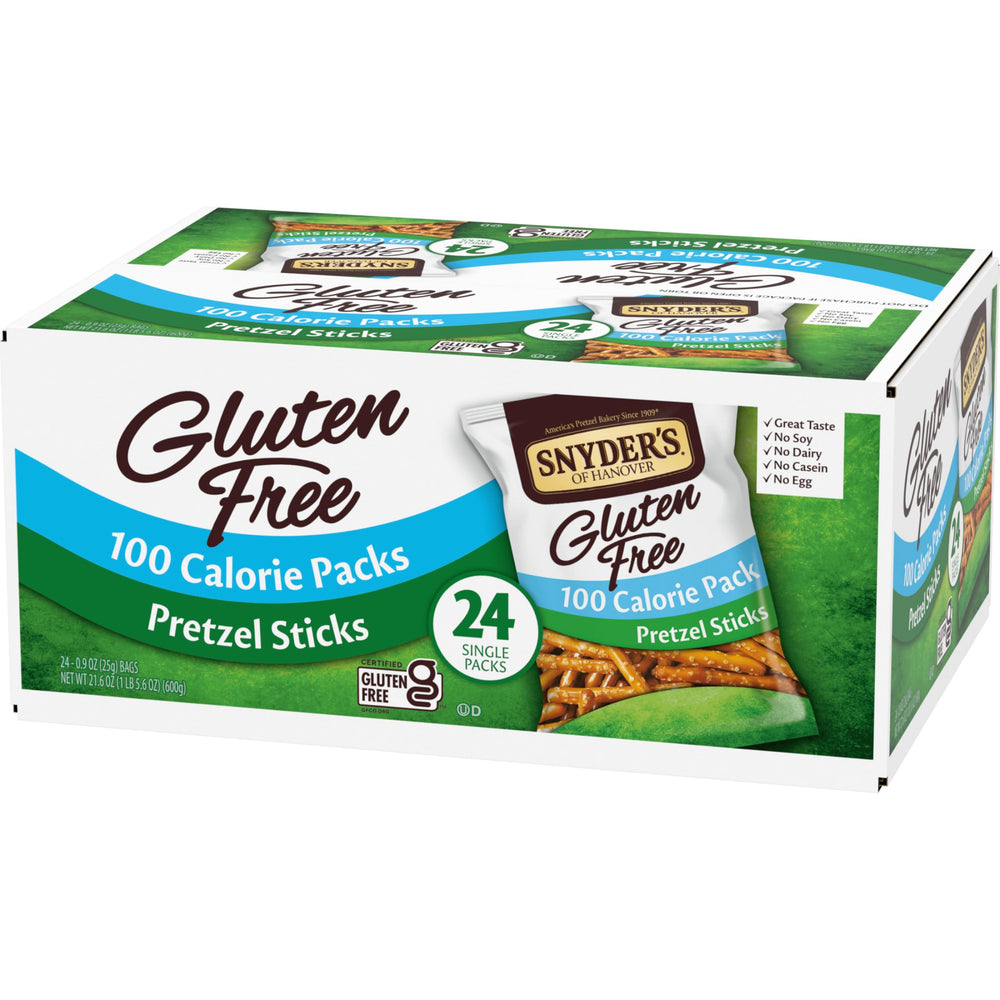 Snyder's of Hanover pretzel sticks on kitchen counter for everyday snacking