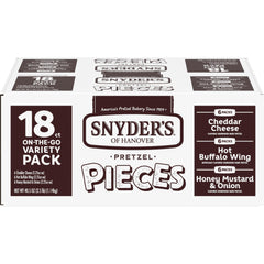 Snyder's of Hanover variety pack front view showing all 18 snack bags for easy selection