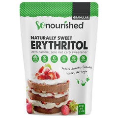So Nourished front packaging shows 40oz bag and clear product benefits