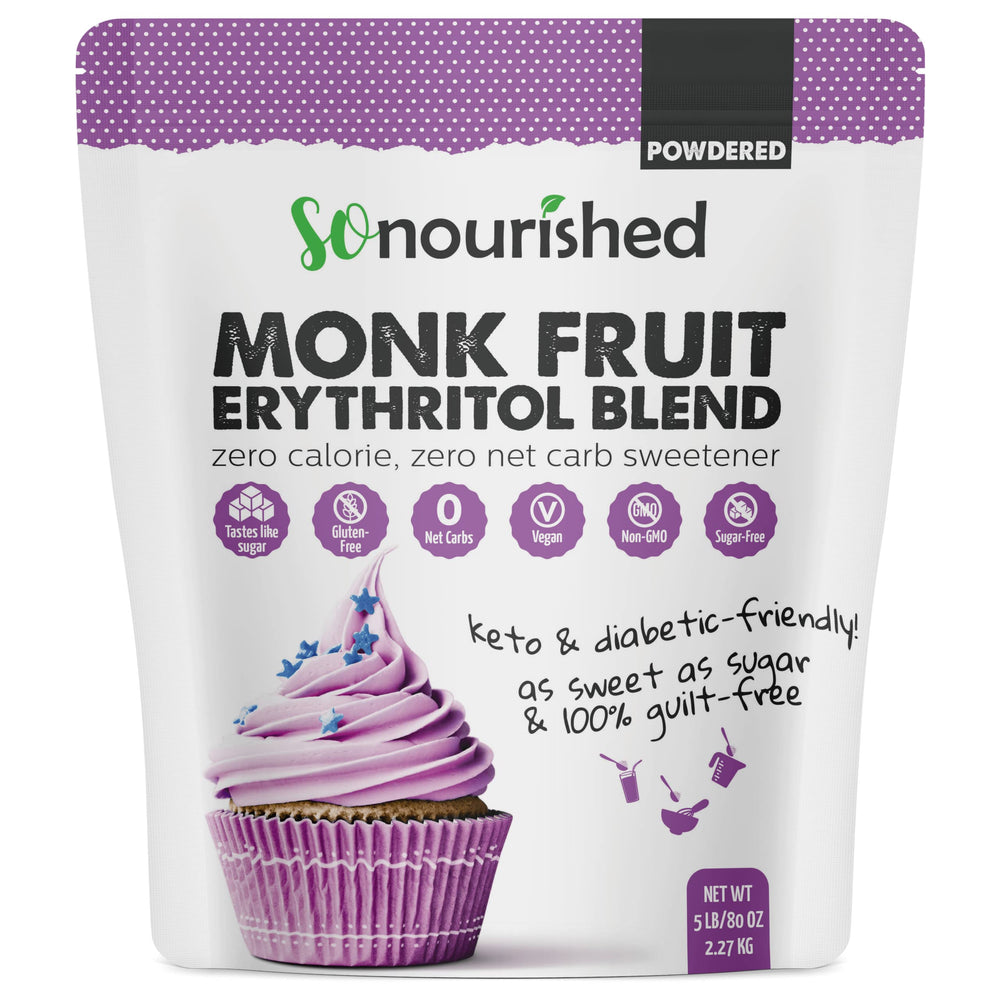 So Nourished front packaging showing 80oz container and product branding benefits